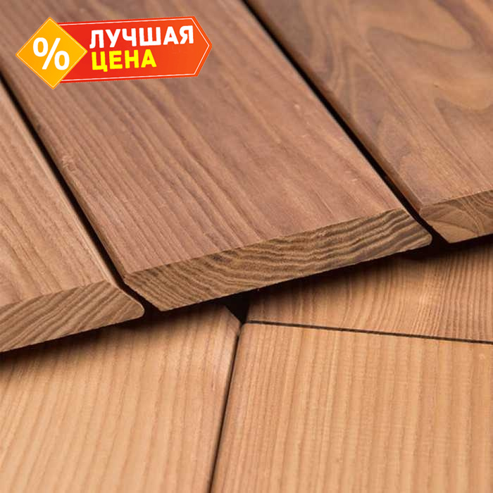 Планкен скошенный 25x140x3000 мм А термо-лиственница